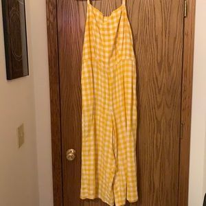 Yellow Gingham Jumpsuit